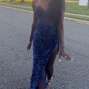 Blue Sequin Dress